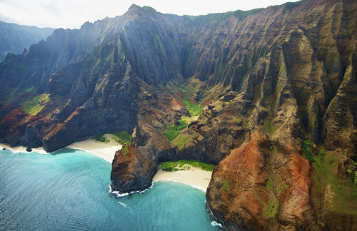 View Of The Rugged Coastline Along A Hawaiian Island, Na Pali Coast; Kauai, Hawaii, United States Of America Poster Print by Kicka Witte / Design Pics - Item # VARDPI2275856 View Of The Rugged Coastline Along A Hawaiian Island, Na Pali Coast; Kauai, Hawaii, United States Of America Poster Print by Kicka Witte / Design Pics - Item # VARDPI2275856