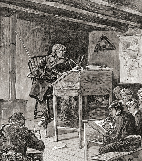 Classroom In A Typical School In The 18th And 19th Centuries.  From The History Of Our Country, Published 1905. Poster Print by Ken Welsh / Design Pics - Item # VARDPI12289868