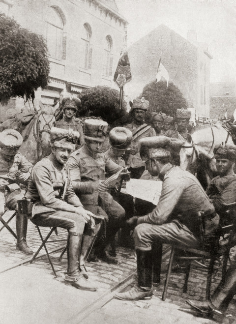 Invading German Cavalry In Brussels During Wwi.  From The War Illustrated Album Deluxe, Published 1915. Poster Print by Hilary Jane Morgan / Design Pics - Item # VARDPI12285611