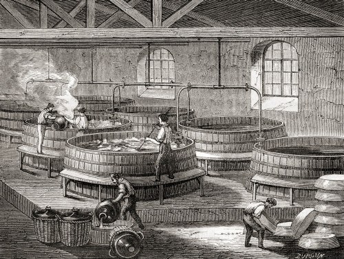 The Manufacture Of Soap In Large Tanks In The 19th Century.  From Les Merveilles De La Science, Published C. 1870 Poster Print by Ken Welsh / Design Pics - Item # VARDPI12289909