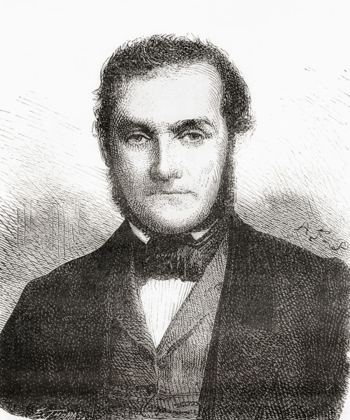 Robert Wilhelm Eberhard Bunsen, 1811 - 1899.  German chemist.   From Les Merveilles de la Science, published 1870. Poster Print by Ken Welsh / Design Pics - Item # VARDPI12512595