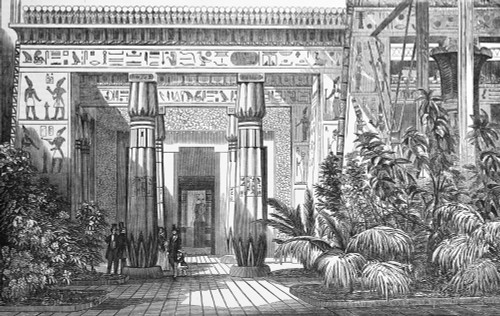 The Illustrated London News Etching From 1854. The Crystal Palace, Egyptian Court,entrance To The Tomb Of Beni Hassan Poster Print by John Short / Design Pics - Item # VARDPI12329853