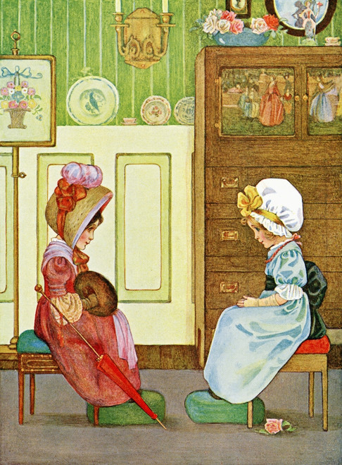 Illustration To The Poem A Morning Call From The Book Childhood By Millicent And Githa Sowerby, Published 1907 Poster Print by Hilary Jane Morgan / Design Pics - Item # VARDPI12288288