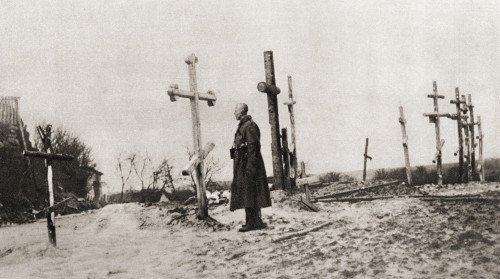 A Russian Soldier At The Grave Of A Comrade-In-Arms During World War One. From The Illustrated War News, Published1915. Poster Print by Ken Welsh / Design Pics - Item # VARDPI12280400