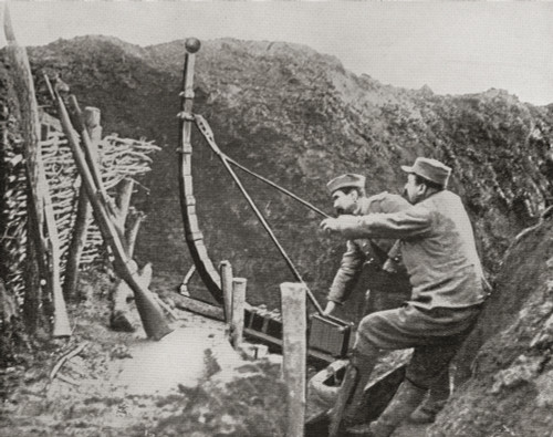 French Soldiers Using A Catapult For Flinging Bombs During World War One. From The Illustrated War News, Published 1915. Poster Print by Ken Welsh / Design Pics - Item # VARDPI12280409