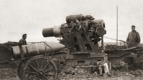 An Austrian Giant Siege-Howitzer And Its Shell, Used During World War One. From The Illustrated War News, Published 1915. Poster Print by Ken Welsh / Design Pics - Item # VARDPI12280423