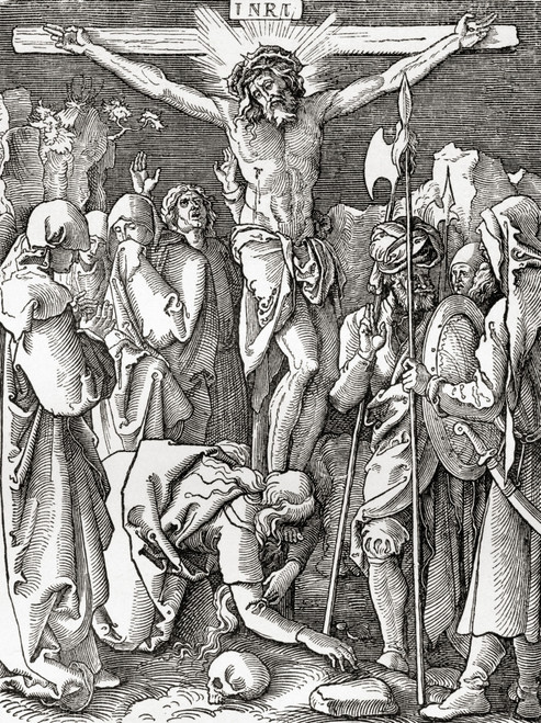 The Crucifixion after a print by Albrecht D_rer.  From Ward and Lock's Illustrated History of the World, published c.1882. Poster Print by Ken Welsh / Design Pics - Item # VARDPI12512942