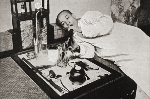 Opium Smoking In China In The 19th Century.  After A 19th Century Photograph.  From Customs Of The World, Published C.1913. Poster Print by Ken Welsh / Design Pics - Item # VARDPI12310741