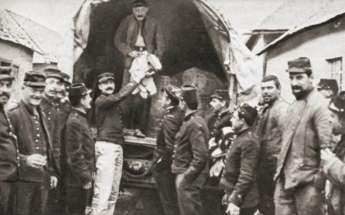 French Troops Receiving Their Issue Of Winter Underwear During Wwi.  From The Pageant Of The Century, Published 1934 Poster Print by Hilary Jane Morgan / Design Pics - Item # VARDPI12285637 French Troops Receiving Their Issue Of Winter Underwear During Wwi.  From The Pageant Of The Century, Published 1934 Poster Print by Hilary Jane Morgan / Design Pics - Item # VARDPI12285637