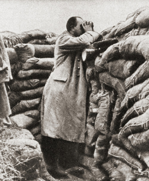 A German Officer In A Heavily Sandbagged Observation Point During Wwi. From The Pageant Of The Century, Published 1934 Poster Print by Hilary Jane Morgan / Design Pics - Item # VARDPI12285635 A German Officer In A Heavily Sandbagged Observation Point During Wwi. From The Pageant Of The Century, Published 1934 Poster Print by Hilary Jane Morgan / Design Pics - Item # VARDPI12285635