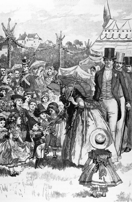 The Life And Times Of Queeen Victoria 1901.queen Victoria And Prince Albert At The Childrens Fete In Coburg On St Gregory's Day Poster Print by John Short / Design Pics - Item # VARDPI12330026