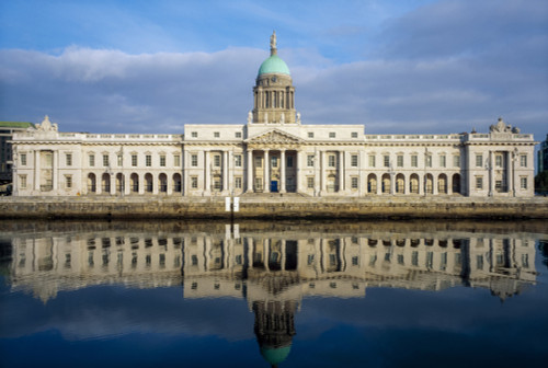 Custom House, Dublin, Co Dublin, Ireland; River Gods Of Ireland On 18Th Century Building Designed By James Gandon Poster Print by The Irish Image Collection / Design Pics - Item # VARDPI1807110
