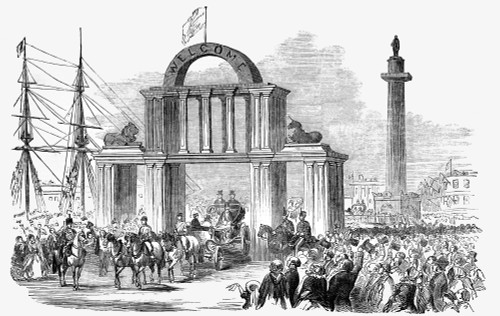 The Illustrated London News Etching From 1854.queen Victoria Visit To Hull. Arch In Whitefriars At The Willberforce Column, Hull Poster Print by John Short / Design Pics - Item # VARDPI12331271