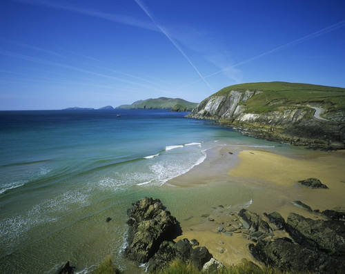High Angle View Of Rocks On The Beach, Coumeenoole Beach, Slea Head, Dingle Peninsula, County Kerry, Republic Of Ireland Poster Print by The Irish Image Collection / Design Pics - Item # VARDPI1798440