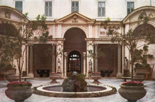The Cortile Del Belvedere Or The Belvedere Courtyard, Vatican Palace, Vatican City State, Rome, Italy.  From Roma Sacra, Published 1925. Poster Print by Ken Welsh / Design Pics - Item # VARDPI12310268