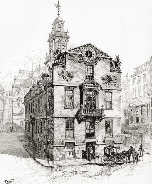 The Old State House, Boston, Massachusetts, America In The 19th Century.  From The Century Illustrated Monthly Magazine, Published 1884. Poster Print by Ken Welsh / Design Pics - Item # VARDPI12289857