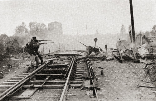 Belgian Snipers Fire On The German Enemy In Termonde, Belgium During Wwi.  From The War Illustrated Album Deluxe, Published 1915. Poster Print by Hilary Jane Morgan / Design Pics - Item # VARDPI12285606