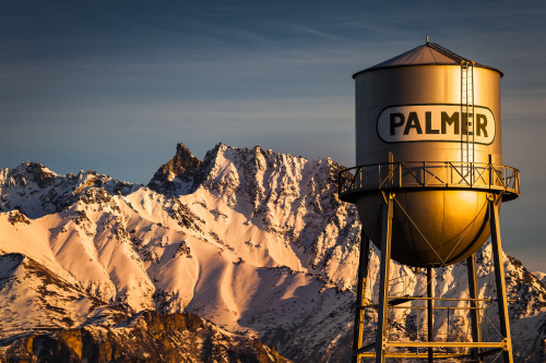 Palmer water tower and Matanuska Peak at sunset in winter, Matanuska Valley, South-central; Palmer, Alaska, United States of America Poster Print by Sunny Awazuhara- Reed / Design Pics - Item # VARDPI12511040 Palmer water tower and Matanuska Peak at sunset in winter, Matanuska Valley, South-central; Palmer, Alaska, United States of America Poster Print by Sunny Awazuhara- Reed / Design Pics - Item # VARDPI12511040