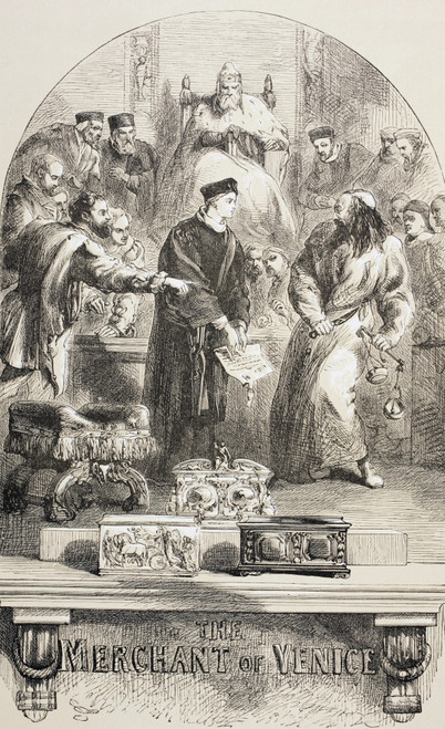 Illustration By Sir John Gilbert For The Merchant Of Venice By William Shakespeare. From The Illustrated Library Shakspeare, Published London 1890. Poster Print by Ken Welsh / Design Pics - Item # VARDPI1904529