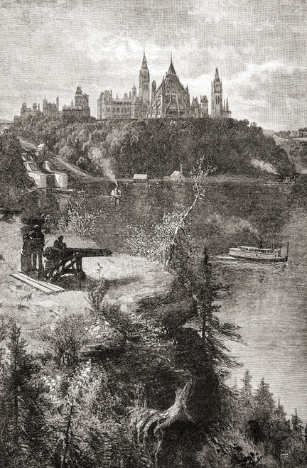 View Of The Houses Of Parliament, Ottawa, Canada In The 19th Century.  From The Century Edition Of Cassell's History Of England, Published C. 1900 Poster Print by Ken Welsh / Design Pics - Item # VARDPI12310626
