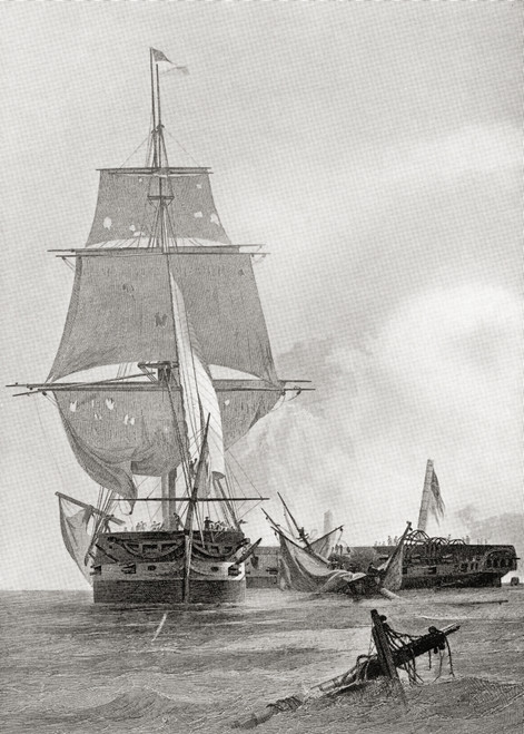 The battle between the two ships USS Constitution and HMS Guerriere during the War of 1812.  From Hutchinson's History of the Nations, published 1915. Poster Print by Ken Welsh / Design Pics - Item # VARDPI12512691