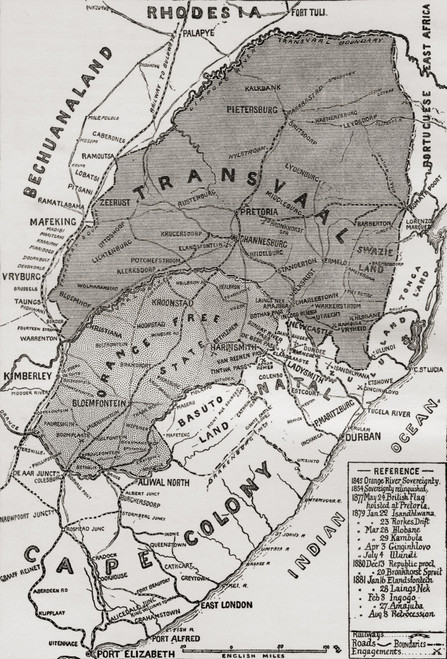 Map Of The Boer Republics At The End Of The 19Th Century. From The Book South Africa And The Transvaal War, Volume 1 By Louis Creswicke, Published 1900. Poster Print by Ken Welsh / Design Pics - Item # VARDPI1872817