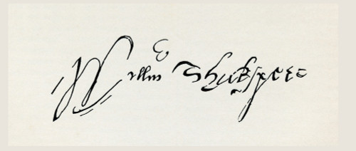 Signature Of William Shakespeare, 1564 - 1616.   English Poet, Playwright, Dramatist And Actor.  From The Works Of William Shakespeare, Published 1896. Poster Print by Ken Welsh / Design Pics - Item # VARDPI12289919
