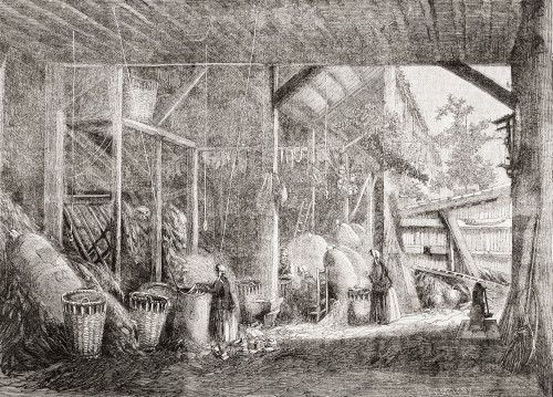 The Interior Of A Warehouse, A French Chiffonnier, Where Women Workers Are Sorting Materials Into Baskets.  From L'univers Illustre, Published June 1863 Poster Print by Ken Welsh / Design Pics - Item # VARDPI12324034