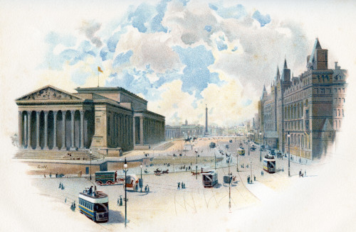 St. George's Hall And Lime Street, Liverpool, England In The 19th Century.   From The Century Edition Of Cassell's History Of England, Published C. 1900 Poster Print by Ken Welsh / Design Pics - Item # VARDPI12310514