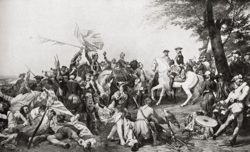 The Battle of Fontenoy, 11 May 1745, a major engagement of the War of the Austrian Succession.  From Hutchinson's History of the Nations, published 1915. Poster Print by Ken Welsh / Design Pics - Item # VARDPI12512677