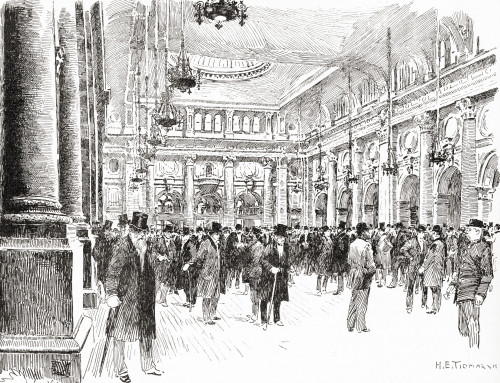 The Interior Of The Royal Exchange, Manchester, England In The 19th Century.  From The Century Edition Of Cassell's History Of England, Published C. 1900 Poster Print by Ken Welsh / Design Pics - Item # VARDPI12323186