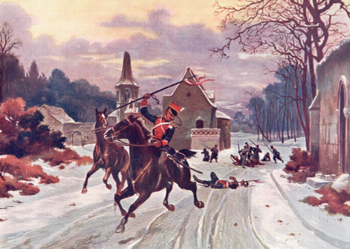 French soldiers caught in an ambush during the Franco-Prussian War aka Franco-German War, 1870.   From Hutchinson's History of the Nations, published 1915. Poster Print by Ken Welsh / Design Pics - Item # VARDPI12512681