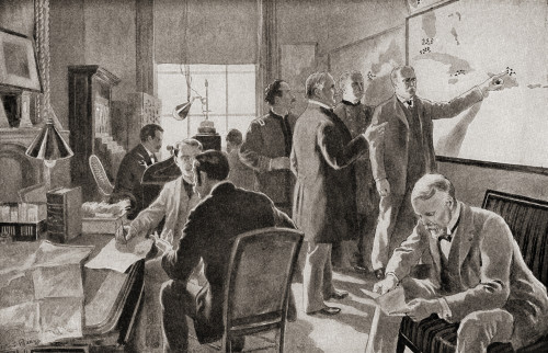 The War Room At Washington D.c., United States Of America Around The Time Of The Spanish-American War, 1898.  From The History Of Our Country, Published 1900 Poster Print by Ken Welsh / Design Pics - Item # VARDPI12309995 The War Room At Washington D.c., United States Of America Around The Time Of The Spanish-American War, 1898.  From The History Of Our Country, Published 1900 Poster Print by Ken Welsh / Design Pics - Item # VARDPI12309995