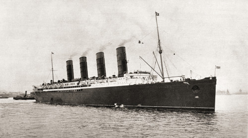 Rms Lusitania Cunard Line Ocean Liner, Torpedoed And Sunk By A German Submarine In 1915, During World War One. From The Illustrated War News, Published 1915. Poster Print by Ken Welsh / Design Pics - Item # VARDPI12280407