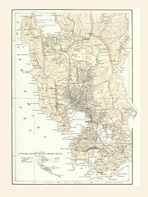 Map Of Manila, Philippines And The Seat Of War During The Spanish-American War Of 1898.  From Harper's Pictorial History Of The War With Spain, Published 1899. Poster Print by Ken Welsh / Design Pics - Item # VARDPI12323335