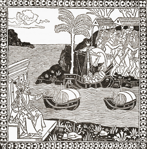 Landfall Of Christopher Columbus On The Island Of San Salvador 1492.  From The Book Life Of Christopher Columbus By Clements R. Markham Published 1892. Poster Print by Hilary Jane Morgan / Design Pics - Item # VARDPI12321043 Landfall Of Christopher Columbus On The Island Of San Salvador 1492.  From The Book Life Of Christopher Columbus By Clements R. Markham Published 1892. Poster Print by Hilary Jane Morgan / Design Pics - Item # VARDPI12321043