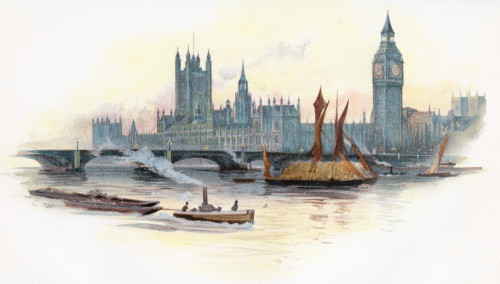 The Houses Of Parliament, Palace Of Westminster,  London, England In The 19th Century.  From The Century Edition Of Cassell's History Of England, Published C. 1900 Poster Print by Ken Welsh / Design Pics - Item # VARDPI12310468