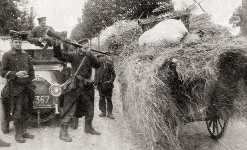Soldiers Looking For German Spies Search A Haywagon Using Bayonets In Aarschot, Belgium During Wwi.   From The War Illustrated Album Deluxe, Published 1915. Poster Print by Hilary Jane Morgan / Design Pics - Item # VARDPI12285906 Soldiers Looking For German Spies Search A Haywagon Using Bayonets In Aarschot, Belgium During Wwi.   From The War Illustrated Album Deluxe, Published 1915. Poster Print by Hilary Jane Morgan / Design Pics - Item # VARDPI12285906