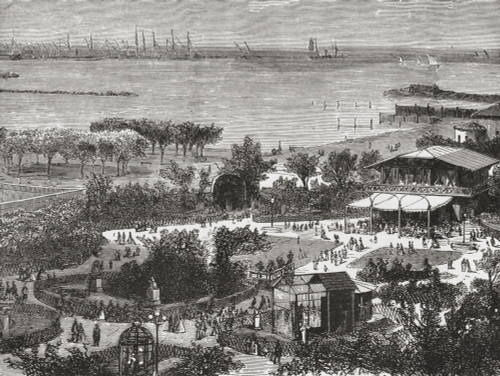 Public Gardens And Roadstead Of Livorno, Aka Leghorn,tuscany, Italy In The Late 19th Century.  From Italian Pictures By Rev. Samuel Manning, Published C.1890. Poster Print by Hilary Jane Morgan / Design Pics - Item # VARDPI12321279 Public Gardens And Roadstead Of Livorno, Aka Leghorn,tuscany, Italy In The Late 19th Century.  From Italian Pictures By Rev. Samuel Manning, Published C.1890. Poster Print by Hilary Jane Morgan / Design Pics - Item # VARDPI12321279