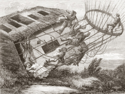 The Disastrous Crash Landing Of The Balloon"le G¬ê¬©ant" Or " The Giant"  At Neustadt Am R¬ê_benberge, Hanover, Germany In 1863.  From L'univers Illustre, Published June 1863 Poster Print by Ken Welsh / Design Pics - Item # VARDPI12324036