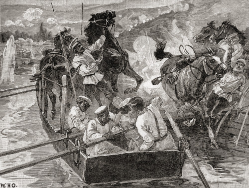 The Russians Crossing The River Danube At Simnitza, During The Russo-Turkish War Of 1877-1878.  From The Century Edition Of Cassell's History Of England, Published C. 1900 Poster Print by Ken Welsh / Design Pics - Item # VARDPI12310378