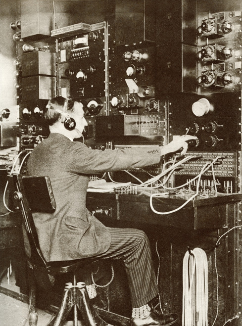 An English Switchboard Operator Speaking To America By Radio Telephone For The First Time In 1926.  From The Story Of 25 Eventful Years In Pictures Published 1935 Poster Print by Hilary Jane Morgan / Design Pics - Item # VARDPI12283446
