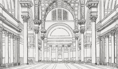 A 19th Century Reconstructive Drawing Of The Main Hall Of The Baths Of Caracalla,rome, Italy, Based On Floor Plan Of Ruins. From Kunstgeschichte In Bildern, Published 1900. Poster Print by Ken Welsh / Design Pics - Item # VARDPI12280299