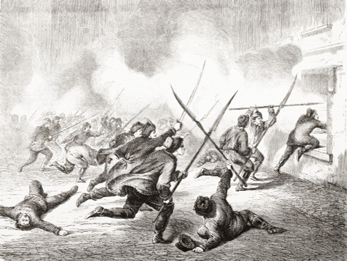 A Detachment Of The Chmielinski Corps Pursuing The Russians In The Village Of Ponik, Poland During The January Uprising Of 1863.  From L'univers Illustre, Published June 1863 Poster Print by Ken Welsh / Design Pics - Item # VARDPI12324023