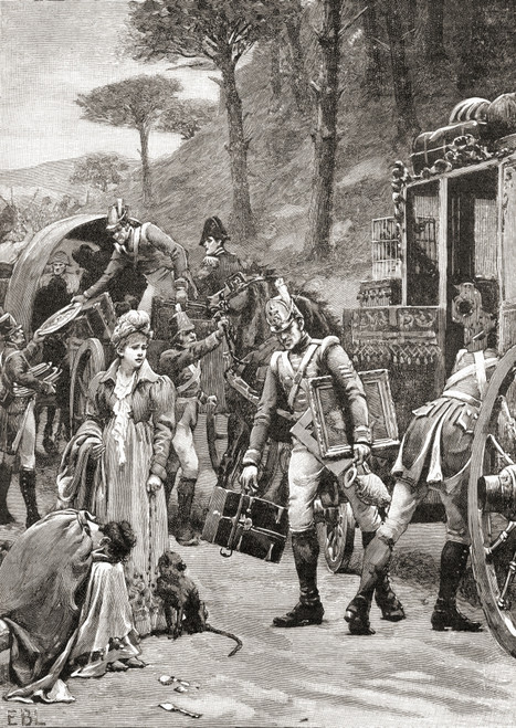 The Escape Of Jose Bonaparte From The Battle Of Vitoria, Spain, 21 June 1813 During The Peninsula War.  From The Century Edition Of Cassell's History Of England, Published C. 1900 Poster Print by Ken Welsh / Design Pics - Item # VARDPI12310420