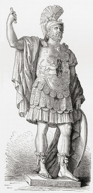 Pyrrhus 319/318272 BC Greek general and statesman Hellenistic period king Greek tribe Molossians royal Aeacid house and later king Epirus From Ward and Lock's Illustrated History World published c1882 Ken Welsh # VARDPI12512790