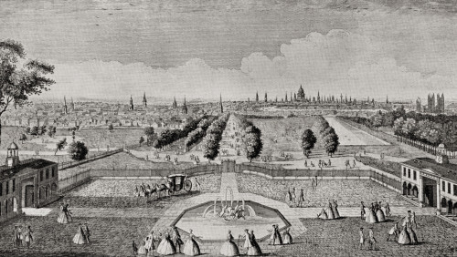 View Of Buckingham Palace From St James's Park With The Marble