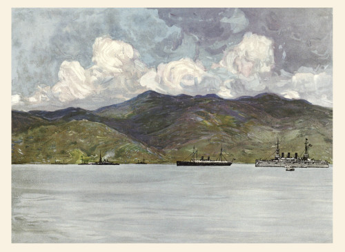Warships Off The Coast Near Santiago De Cuba June 3 1898 During The Spanishamerican War After The Drawing By Carlton T Chapman From Harper's Pictorial History Of The War With Spain Published 1899 Poster by Ken Welsh - Item # VARDPI12323102