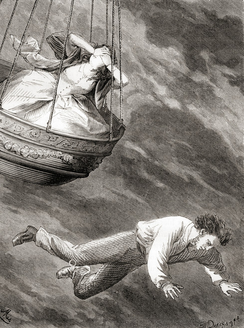 Thomas Harris Inventive London Scientist And Lieutenant And Pioneering English Balloonist Who Fell To His Death From A Hot Air Balloon 25 May 1824 From Les Merveilles De La Science Published C1870 Poster by Ken Welsh - Item # VARDPI12289783