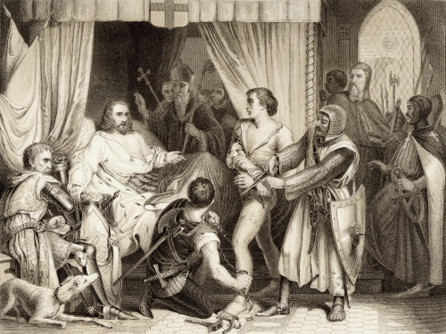 Richard Coeur De Lion Forgiving Bertrand De Gurdun Who Had
